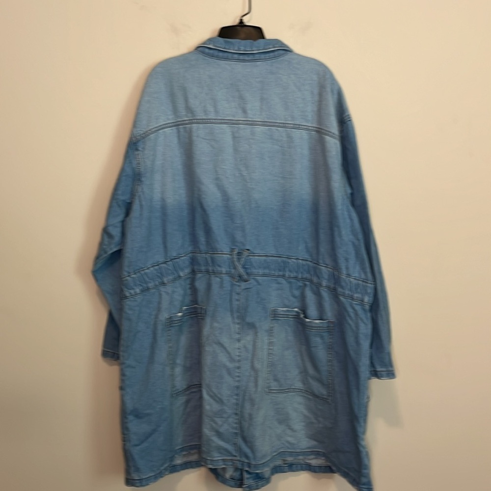 NWT Women's Long Sleeve Denim Shirtdress - Universal Thread™ Light Wash Size 28 - Picture 11 of 12
